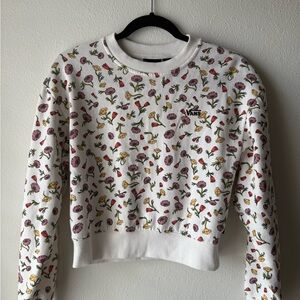 Vans White Sweatshirt with Floral Pattern